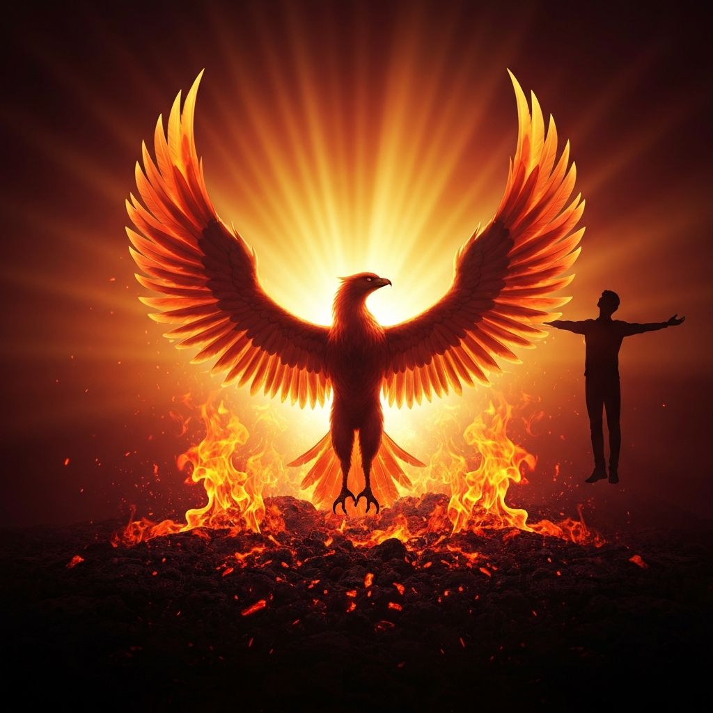 Phénix renaissant de ses cendres